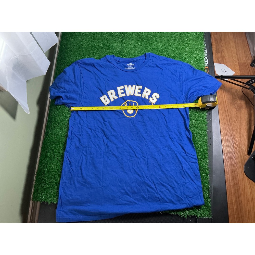 Fanatics Milwaukee Brewers Jacob Misiorowski 32 T-Shirt Mens Large Blue MLB Tee